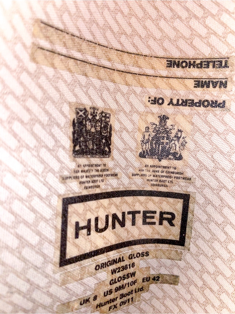 Hunters original gloss tall yellow wellies - Picture 5 of 6